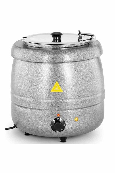 Royal Catering Kociołek termos do zupy elektryczny ze stali nierdzewnej cool-touch 400 W 10 l 35-80C srebrny
