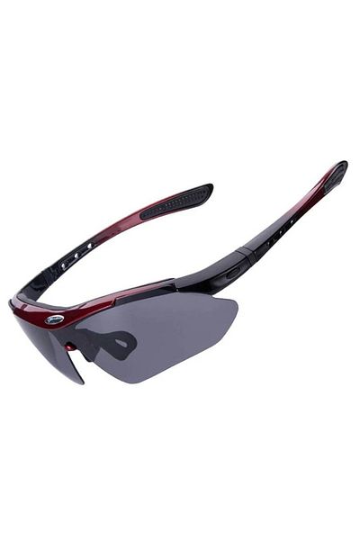 shumee Okulary rowerowe fotochromowe z filtrem UV 400 czerwone