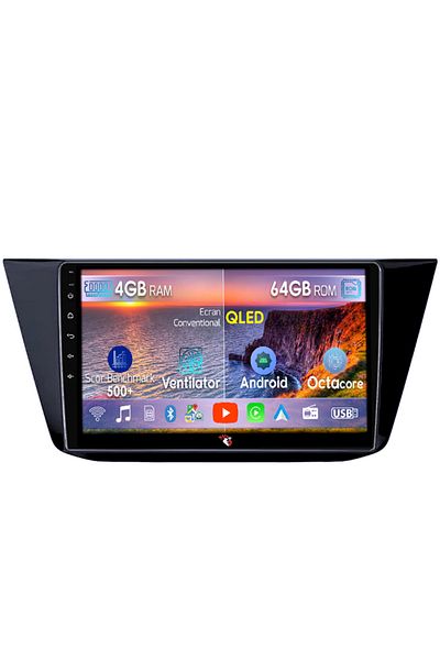 navi-it Navigatie dedicata Volkswagen Touran 2015+, 4GB RAM 64GB ROM, Octacore, Android 14, Display QLED 10.