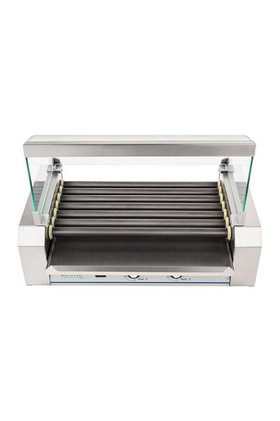 Royal Catering Grill rolkowy z szybą Roller grill z rolkami z teflonu 7T