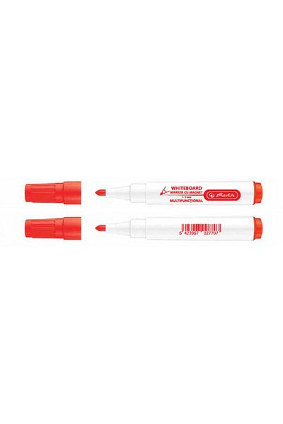 Herlitz Whiteboard Marker, Color Red, Material Plastic, With Eraser & Magnet