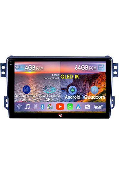navi-it Navigatie dedicata Opel Agila 2007-2014/Suzuki Splash, 4GB RAM 64GB ROM, Octacore, Android 14, Displ