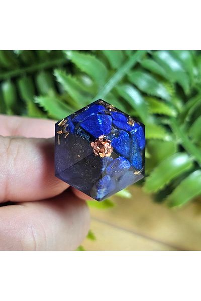 Singincraft Steel Chain Lapis Lazuli Pandul Orgonite Necklace (Hand Made Tasaeim Products)
