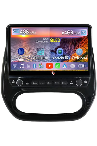 navi-it Dedicated navigation for Renault Kaptur 2016-2019 with rotary buttons model 2024, 4 GB RAM 64 ROM, Quadcor
