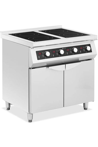 Royal Catering Plită cu inducție independentă cu dulap, 4 arzătoare, 400 V, 17000 W