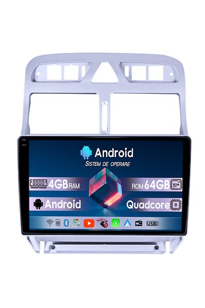 navi-it Navigatie dedicata Peugeot 307 2001-2008, 4GB RAM 64GB ROM, Octacore, Display 9" QLED 1K, Carplay, A