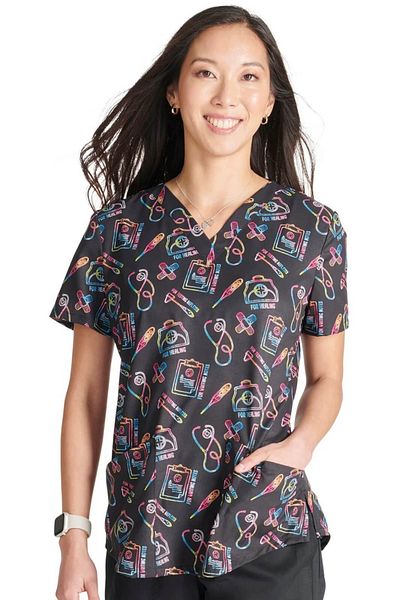 Cherokee UNIFORMS Bluză Medicală Cherokee - Genuine | Caring Essentials Marime Uniforma: XS