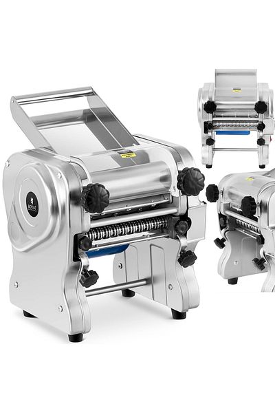 Royal Catering Maszynka krajalnica do wyrobu makaronu elektryczna ze stali nierdzewnej 230 V 550 W 180 mm