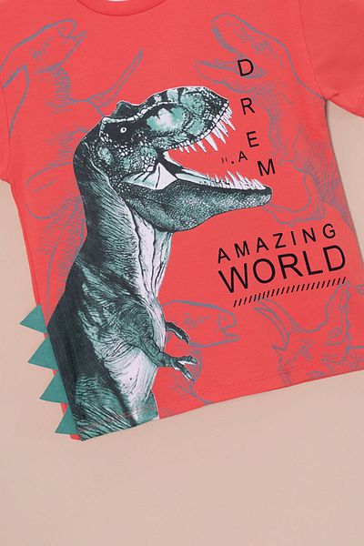 Cansın Mini Μπλουζάκι για αγόρι με στάμπα Dinosaur 20953