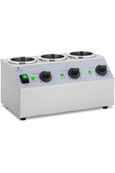 Royal Catering Podgrzewacz do butelek sosów na ciepło 3x 1L 40-90C 550W