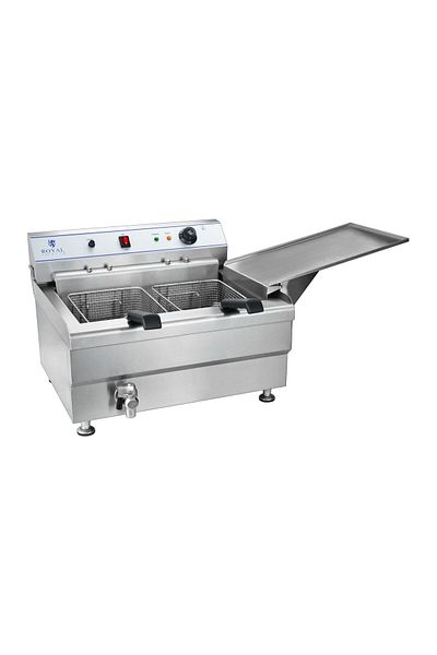 Royal Catering Friteuză pentru gogoși sau pește cu raft DOUĂ COȘURI 24L