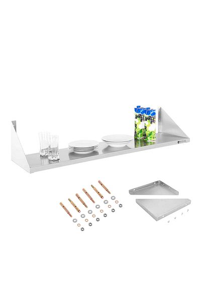 Royal Catering Raft suspendat de perete din oțel inoxidabil, 120 cm