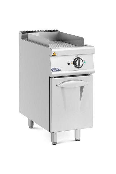 Royal Catering Płyta grillowa grill elektryczny ryflowany z szafką 33.5 x 55 cm 5.4 kW
