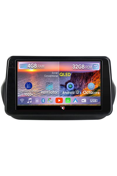 navi-it Dedicated navigation for Fiat Fiorino Qubo 2008-2017, 4GB RAM 32GB ROM, Android 13, 9" display, Internet