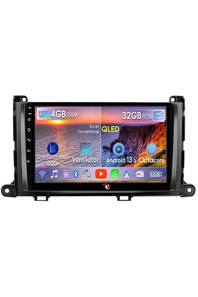 navi-it Navigatie dedicata Toyota Sienna 2009-2014, 4GB RAM 32GB ROM, Android 13, Display 9 " , Internet, Ap