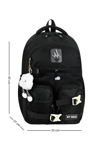 great bags Stil coreean Culoare neagră Rezistent la apă Dimensiune mare Unisex Rucsac pentru școală de liceu Ultra lux