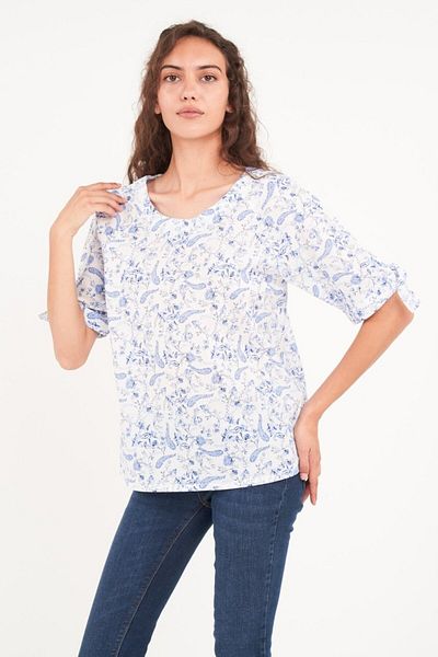 Timeout Camasa dama maneca scurta cu imprimeu floral