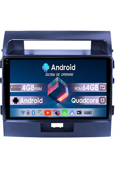 navi-it Navigatie dedicata Toyota Land Cruiser 200 2008-2015, 4GB RAM 64GB ROM, Quadcore, Android 14, Displa