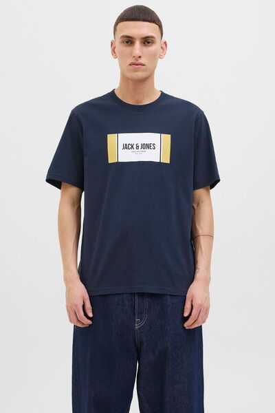 Jack & Jones Ανδρικό μπλουζάκι με τυπωμένο λογότυπο στήθους - Hayato