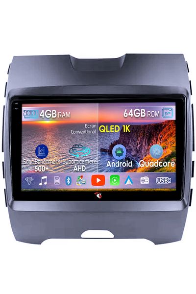 navi-it Navigatie dedicata Ford Edge 2015-2018, 4GB RAM 64GB ROM, Octacore, Android 14, Display QLED 1K 9",
