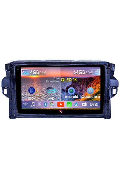 navi-it Navigatie dedicata Toyota Fortuner 2015-2020, 4GB RAM 64GB ROM, Octac...
