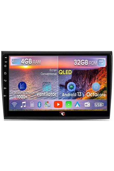 navi-it Navigatie dedicata Fiat Bravo 2007-2012, 4GB RAM 32GB ROM, Android 13, Display 9 " , Internet ,Aplic