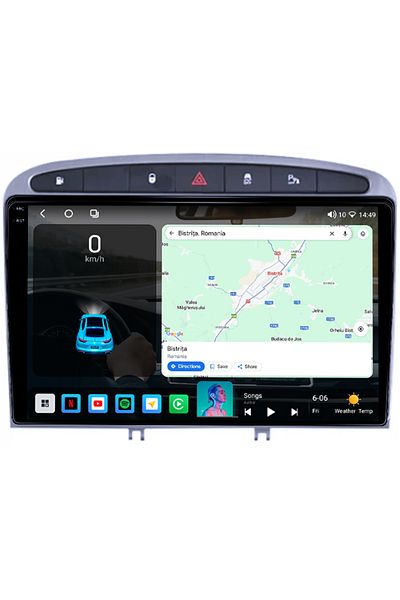 navi-it Navigatie dedicata Peugeot 408 GRAY, 4GB RAM 64GB ROM, Octacore, Android 14, Display QLED 1K 9", Car