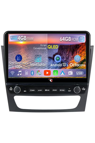 navi-it Dedicated w211 navigation with rotary buttons model 2024, 4 GB RAM 64 ROM, Quadcore, Android 13, Displ