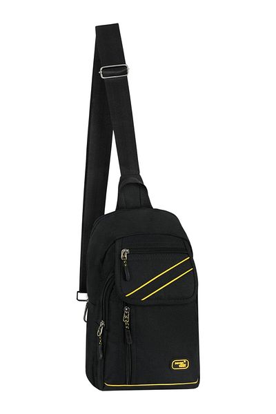 KAFF Black Multi-Eye Men's Cross Bodybag Shoulder and Chest Bag