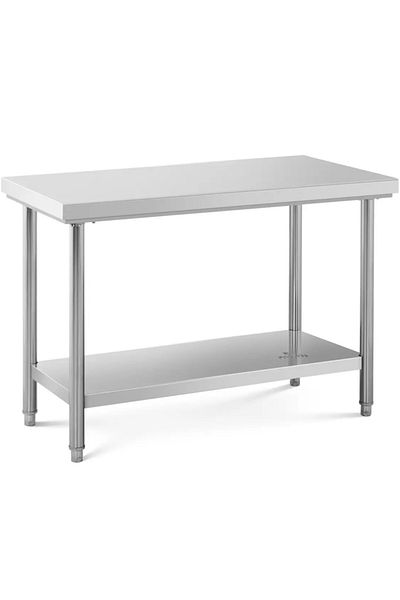 Royal Catering Stół blat roboczy centralny stalowy z półką 120 x 60 cm