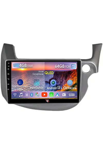 navi-it Navigatie dedicata Honda Fit/Jazz 2008-2013, 4GB RAM 64GB ROM, Octacore, Android 13, Display QLED 10