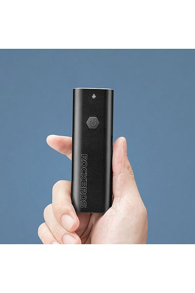 shumee Lampka rowerowa przednia z funkcją latarki biała 600lm IPX6 USB-C - czarna