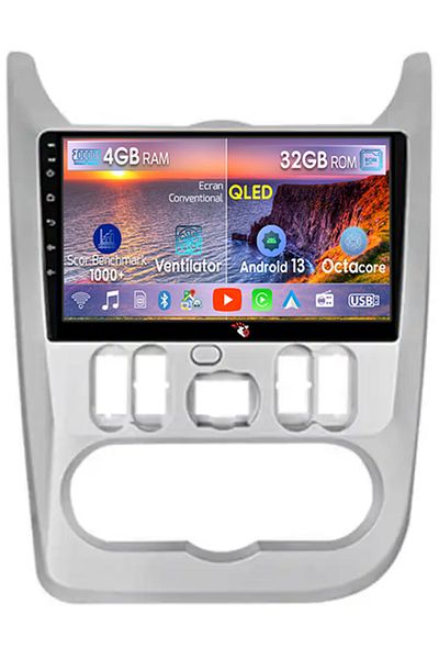 navi-it Navigatie dedicata Dacia&Renault, 4GB RAM 32GB ROM, Octacore, Android 14, Display QLED 9", DSP, Carp