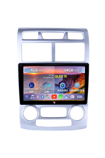 navi-it Navigatie dedicata Kia Sportage 2004-2007, 4GB RAM 64GB ROM, Octacore, Android 14, Display QLED 1K 9