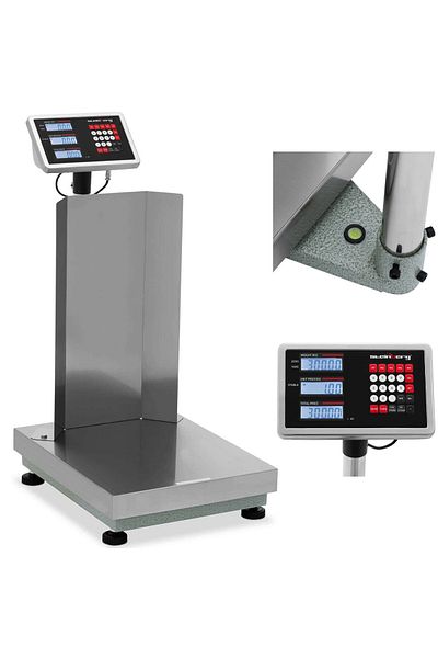 Steinberg Systems Cântar cu platformă pentru depozit cu spătar 40 x 50 cm LCD 300 kg / 0,02 kg
