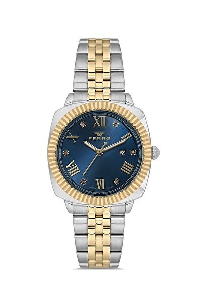 FERRO Yellow and Silver Steel Cord Women's Wristwatch Fl21625Awt-D3 3Atm Waterproof 2 Year Warranty