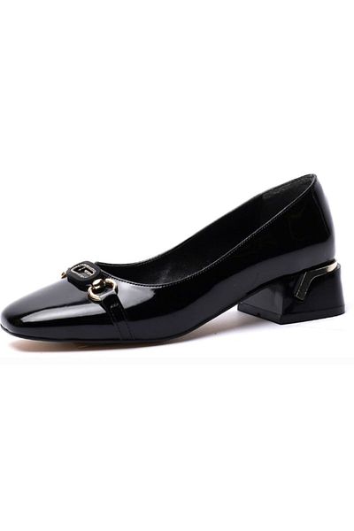 KUUM LONDON K14525729 Black Patent Leather Premium Women's Shoes