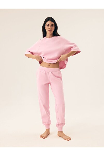 Bloovii Women's Sweatpants Jogger Sports Pants with Pockets Cuffed Relaxed Fi...