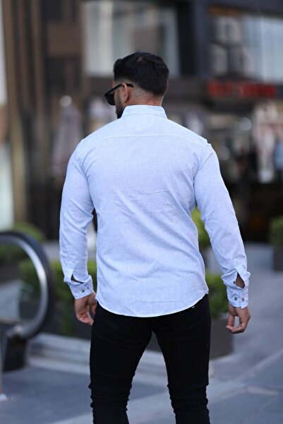 Klothy Erkek Keten Karışımlı Slim Fit Gömlek 2430