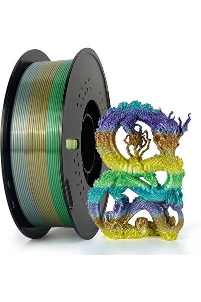 KINGROON Silk PLA Gökkuşağı Filament Forest (Doğal Orman Tonları) - 1.75mm 1K...