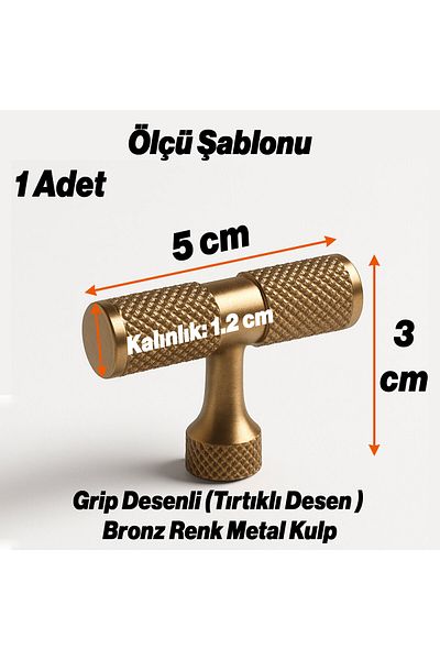 Badem10 Martin Bronze Color Metal Handle Button Furniture Drawer Kitchen Cabinet Cupboard Modern Cover Handles