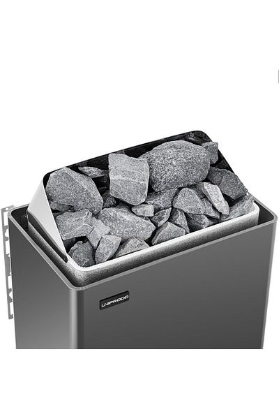 UNIPRODO Încălzitor electric pentru saună 3-6 m3 până la 110°C 400 V 4,5 kW negru și argintiu