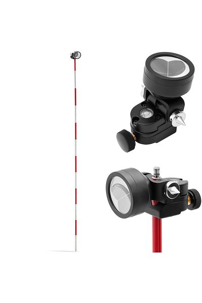 Steinberg Systems Mini pryzmat lustro dalmiercze geodezyjne z tyczką srebrna powłoka śr. 3,5 cm 1,26 m