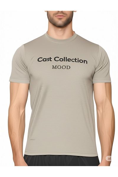 NO 601 Men's Cast Collection Mood Printed Breathable Mesh Fabric Sports Tshirt