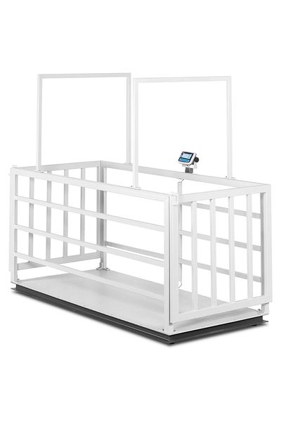 shumee Cântar veterinar cu platformă pentru animale, cu cușcă, 3000/1 kg, 110x240 cm, LCD