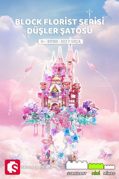Sembo Block Dream Castle – Block Florist Series Building Block Set 822 Pieces