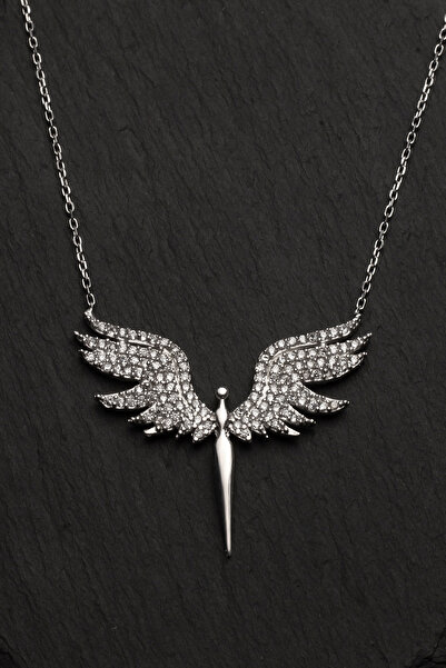 OTTOTESBİH Kadın 925 Ayar Gümüş Mikail Kanadı Kolye