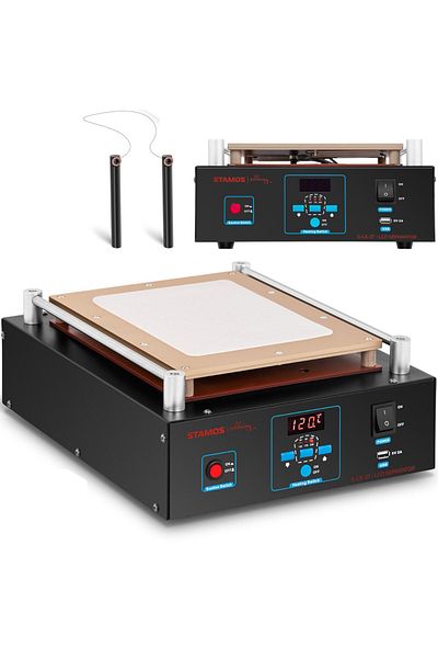 Stamos Soldering Podgrzewacz separator serwisowy do naprawy wyświetlaczy smartfonów tabletów LCD do 12 cali