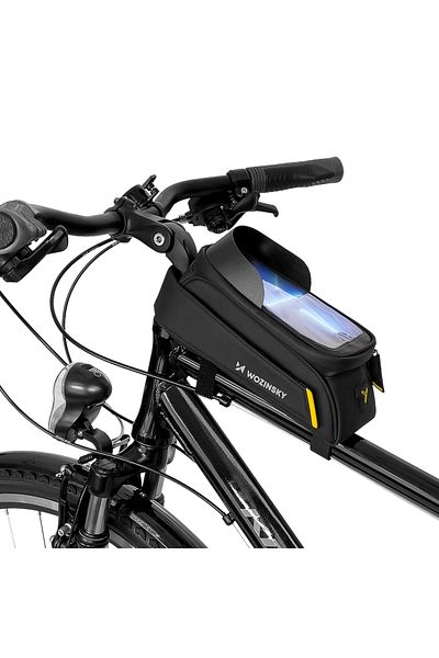 WOZINSKY Torba rowerowa na ramę z etui na telefon 1l czarny