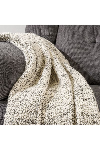 Boutique Blanche Space dyed braided yarn woven throw 130*170cm